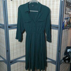 torrid Hunter Green Shirt Dress